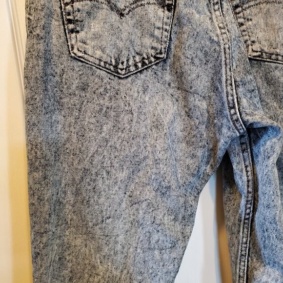 VINTAGE 80s/90s LEVI'S 550 W36 L36 | Acid Wash Distressed Raw Hem Tapered Jeans - Picture 6 of 7